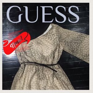 GUESS One Shoulder Dress with skinny belt