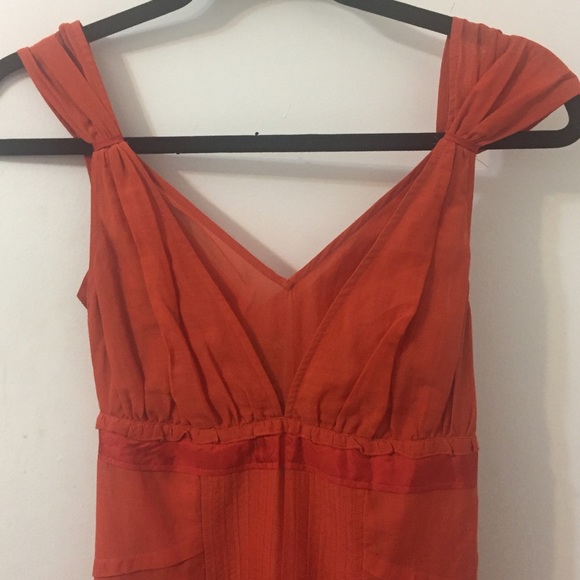 Anthropologie Burnt Orange Sleeveless Dress - Picture 2 of 4