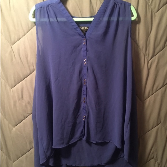 Deep blue, long tank top