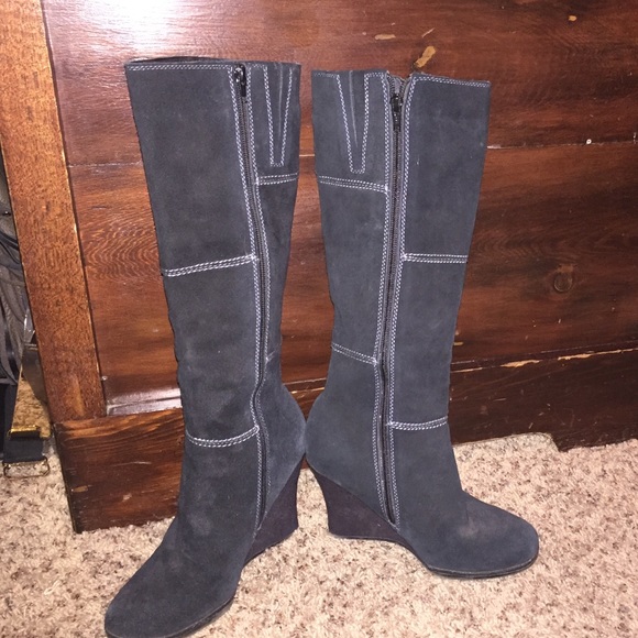 Dr. Schools Knee Hugh Suede boots