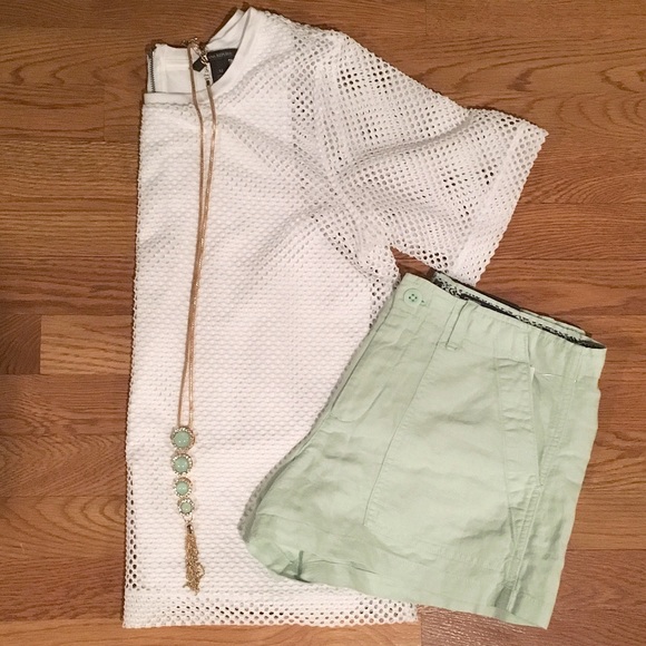 Banana Republic Tops - White Mesh Blouse