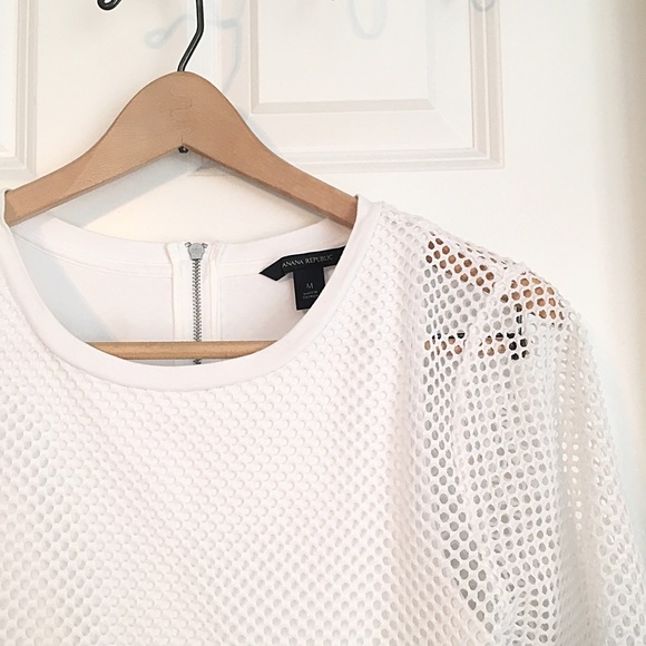 White Mesh Blouse - Picture 3 of 4