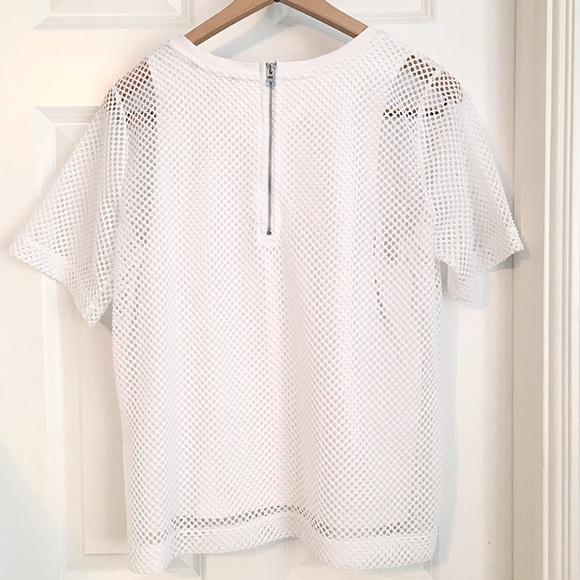 White Mesh Blouse - Picture 4 of 4