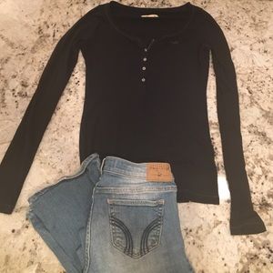 Hollister long sleeve top and jeans Bundle!