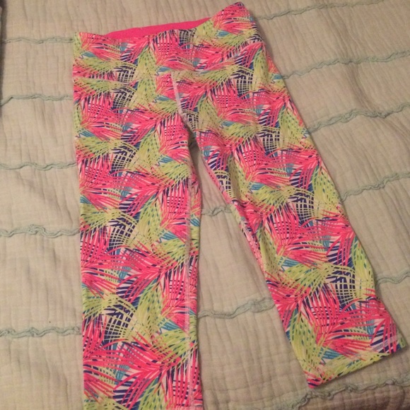 VSX Sport Knockout Crop in neon palm print