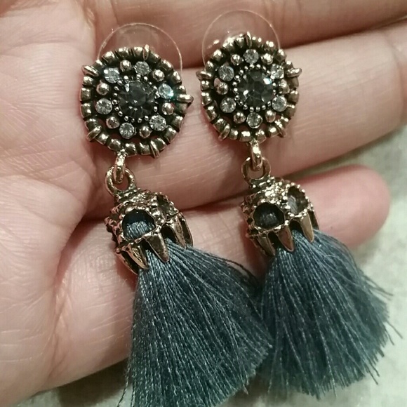 Tassel Gray Earrings