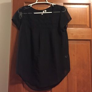 Black and White Sheer Top