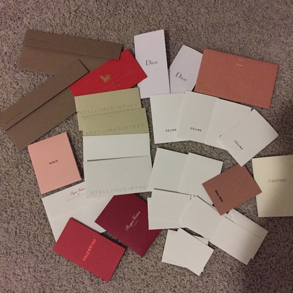 High End Designers receipt holders and envelops
