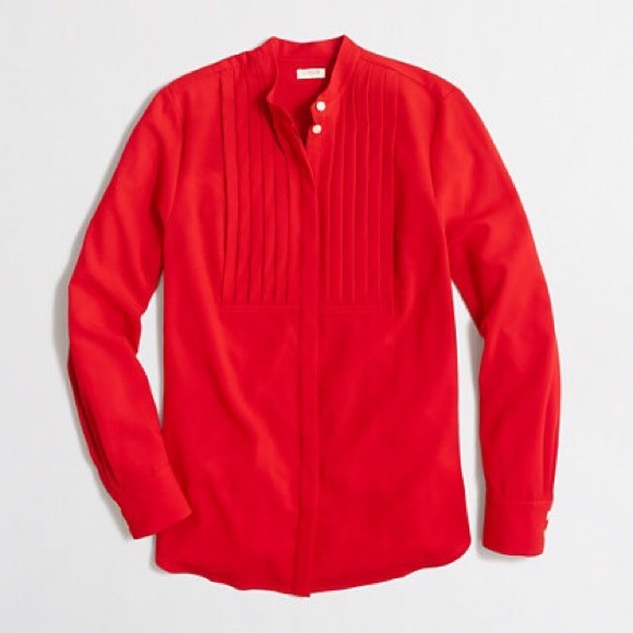 J. Crew Tuxedo Top in Red