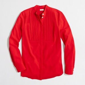 J. Crew Tuxedo Top in Red