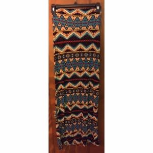 Aztec Print Maxi Skirt