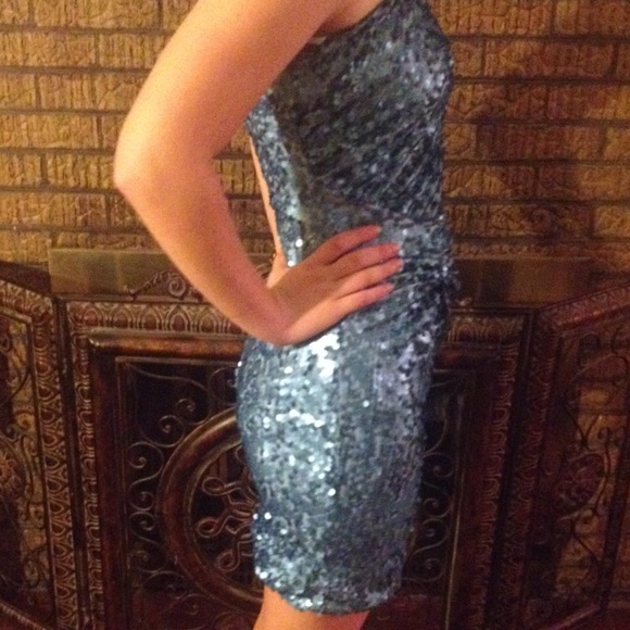 This is a Arden B disco looking blue dress. - Picture 3 of 3