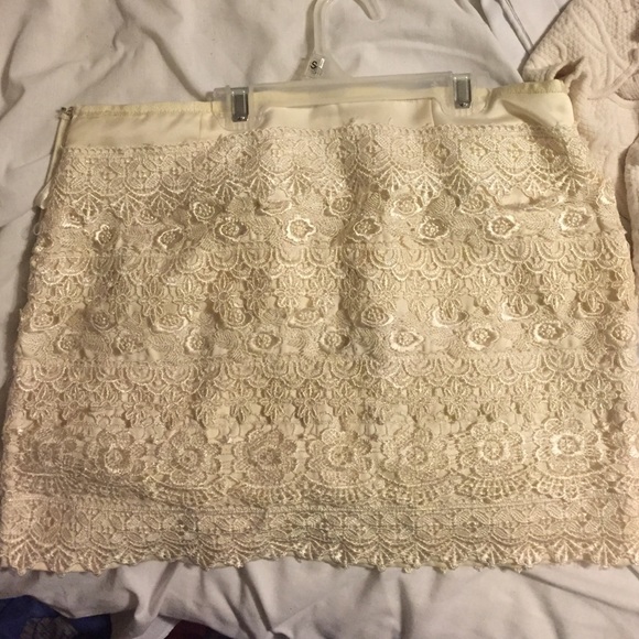 Cream skirt