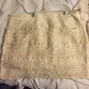 Cream skirt