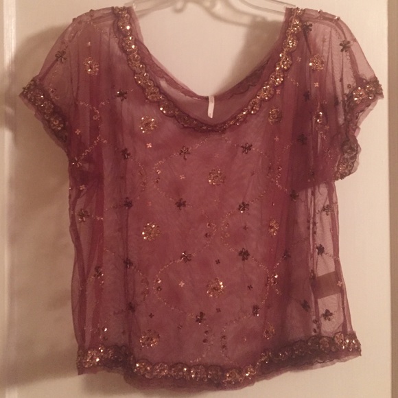 Free People Beaded Top