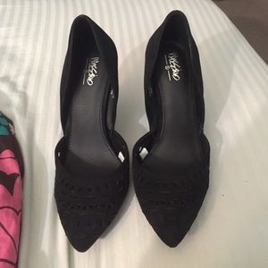 target brand black high heel pumps
