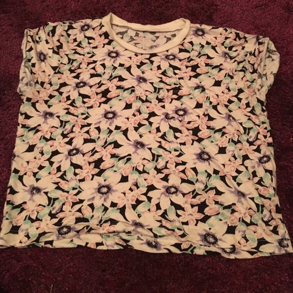 pastel flower crop top
