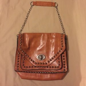 Brown leather purse