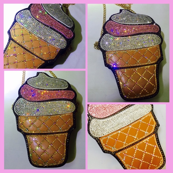 Swarovski Crystal Ice Cream purse