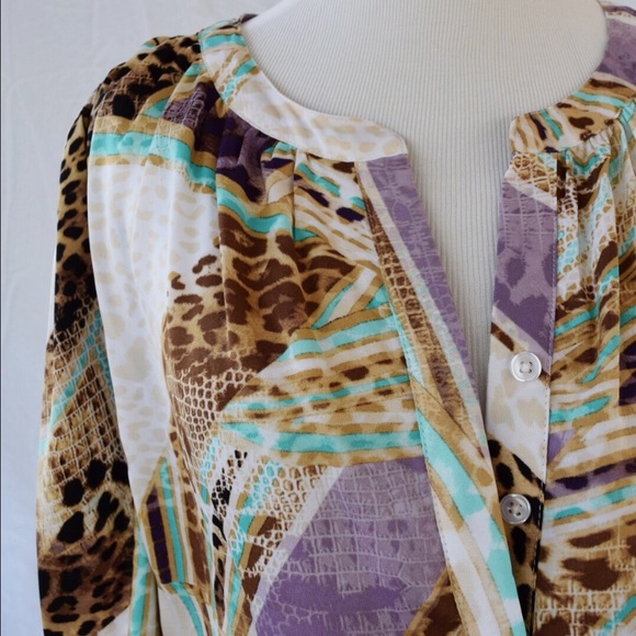 leopard patterned blouse - Picture 3 of 4