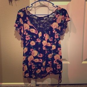 NEW Lace Back Rose Blouse