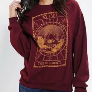 Urban Outfitters Maroon Elements Crewneck