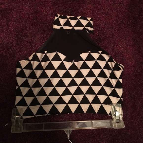 symmetrical neck crop top