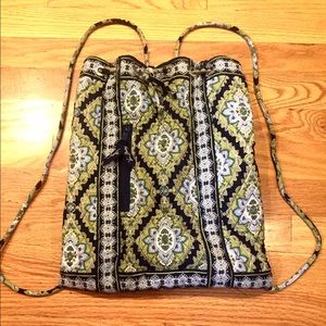 "Cambridge" patterned cinch bag