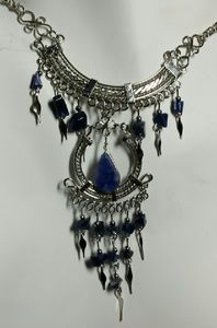 Alpaca silver & Sodalite necklace, N-4
