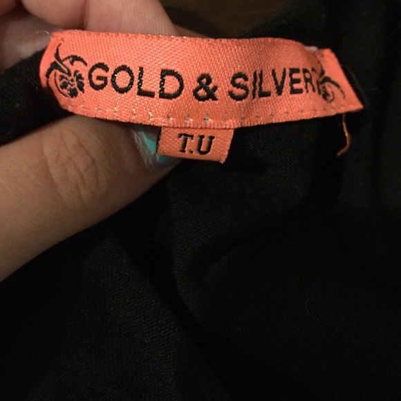 Gold & silver crop top - Picture 2 of 2