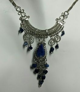 Alpaca silver & Sodalite necklace, N-14