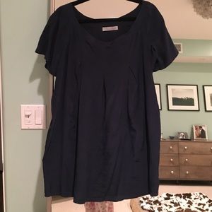 Geren Ford dark blue silk shift dress