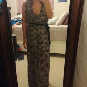 Low V Cut Long Romper, Size Small