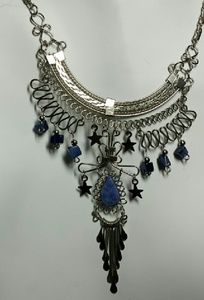 Alpaca silver & Sodalite necklace, N-15