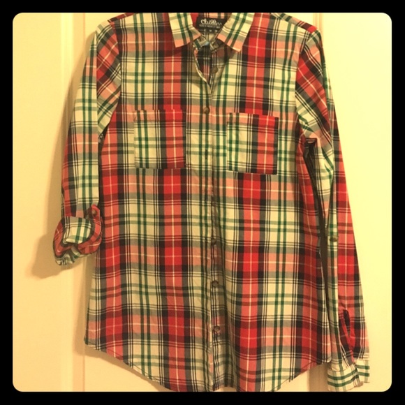 Classic plaid button-up