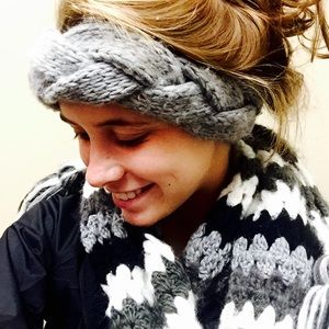 Braided ear-warmer headband