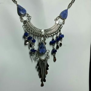 Alpaca silver & Sodalite necklace, N-16