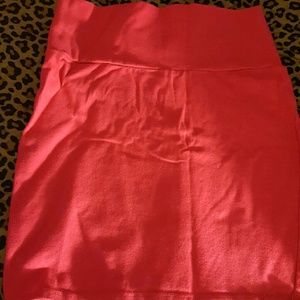 Hot pink mini skirt