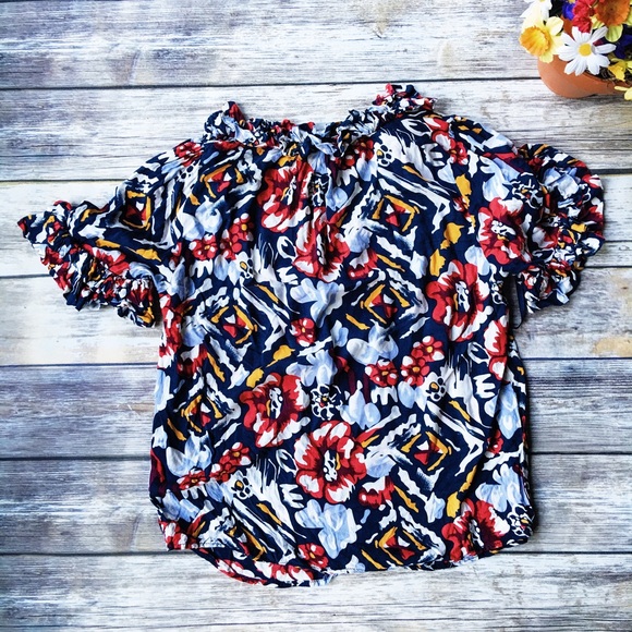 MOVING SALE ๐ Anthro Blue Floral Bianka Blouse - Picture 3 of 4