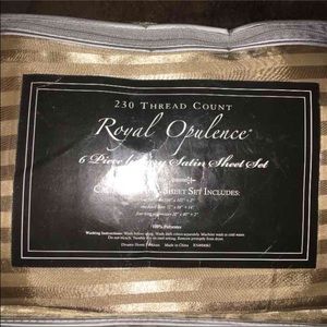 Royal satin sheets