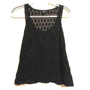 Black Stretchy See Through Tank