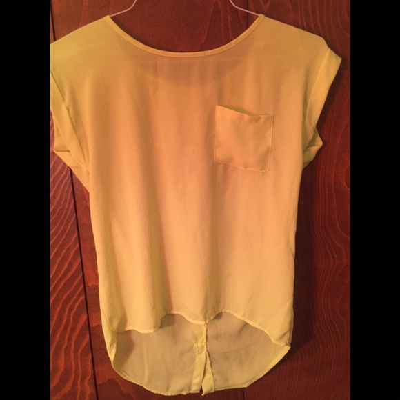 Neon Green High Low Shirt