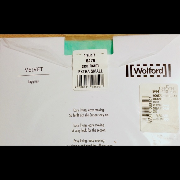Wolford Velvet Leggings - Sea Foam Green