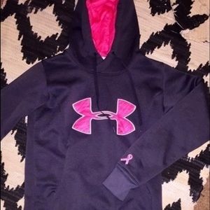 Under Armour hoodie pink and gray