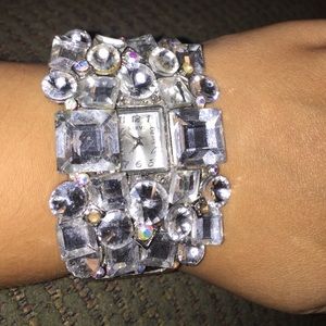 Watch with rhinestones