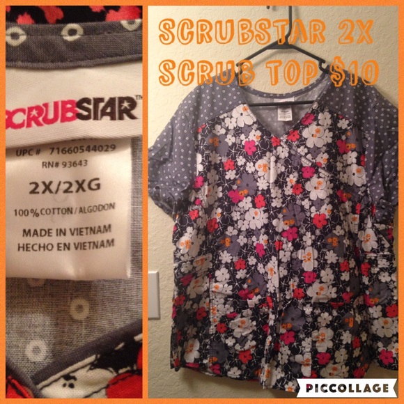 Plus size scrub top
