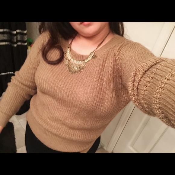 Brown knitted sweater