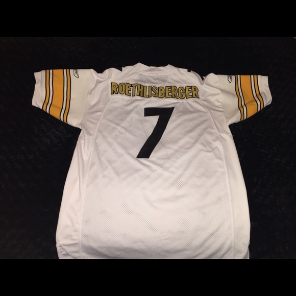 Authentic Ben Roethlisberger white steelers jersey