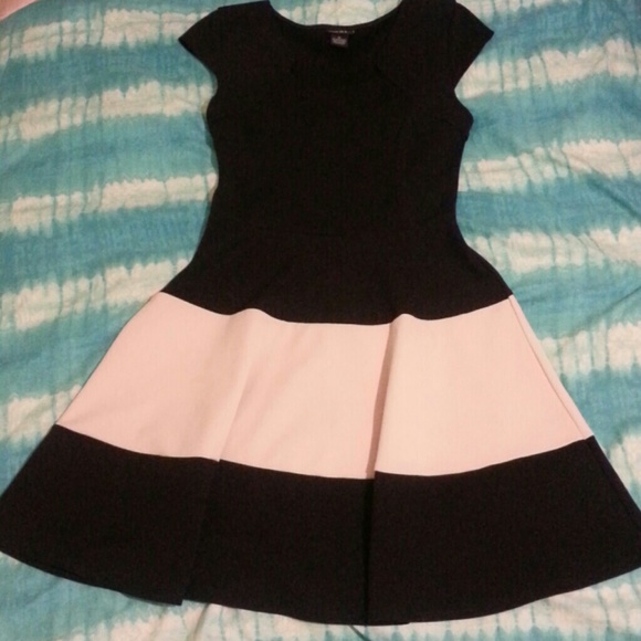 Black and White Skater Dress