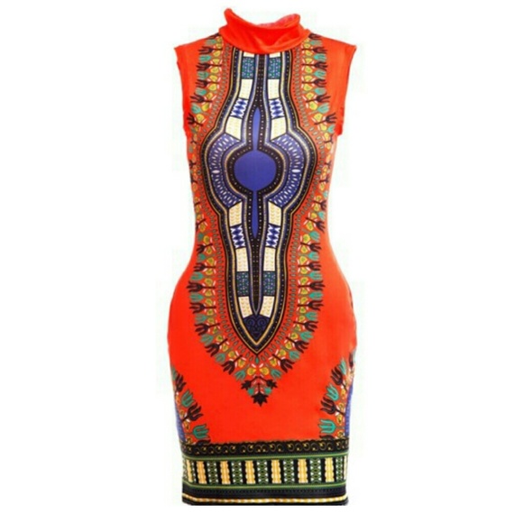 Java Print Dashiki Dress